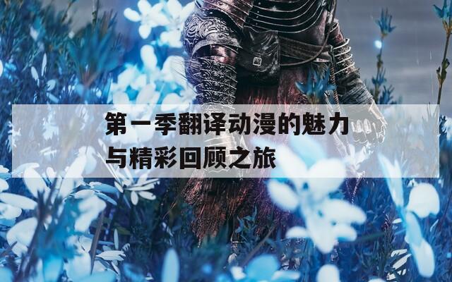 第一季翻译动漫的魅力与精彩回顾之旅