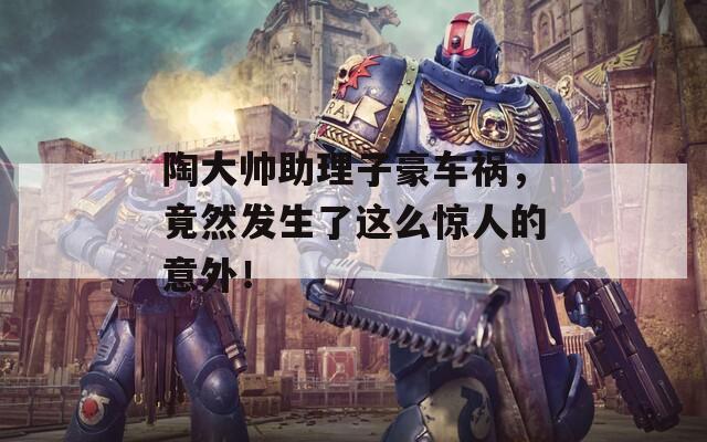 陶大帅助理子豪车祸，竟然发生了这么惊人的意外！