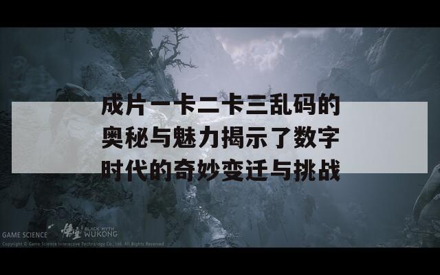 成片一卡二卡三乱码的奥秘与魅力揭示了数字时代的奇妙变迁与挑战