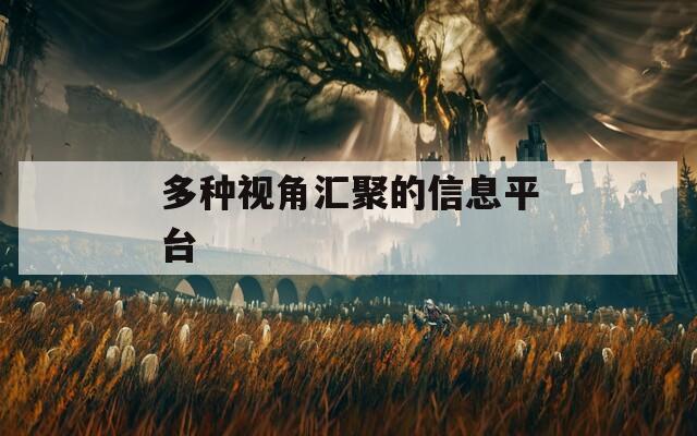 多种视角汇聚的信息平台