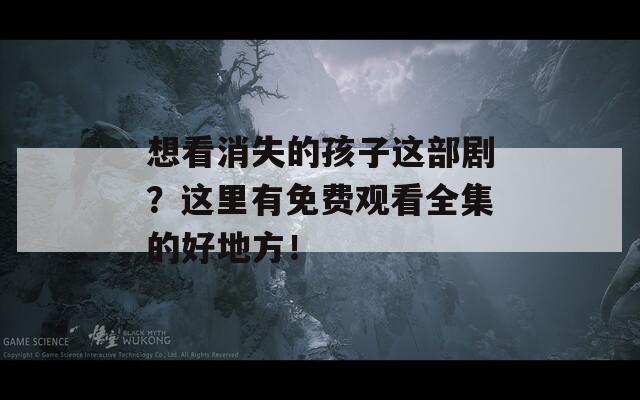想看消失的孩子这部剧？这里有免费观看全集的好地方！