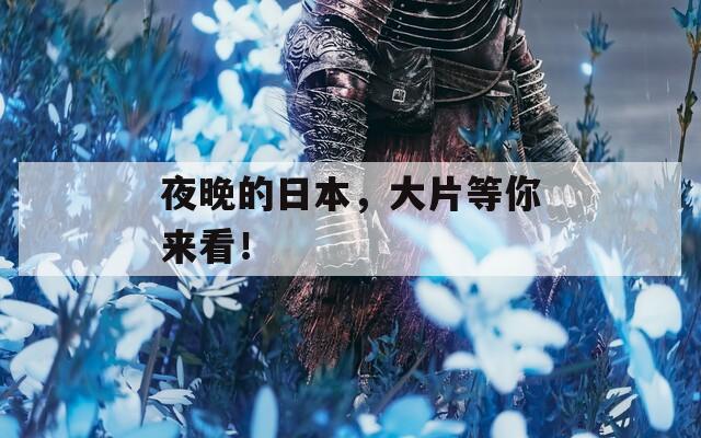 夜晚的日本，大片等你来看！