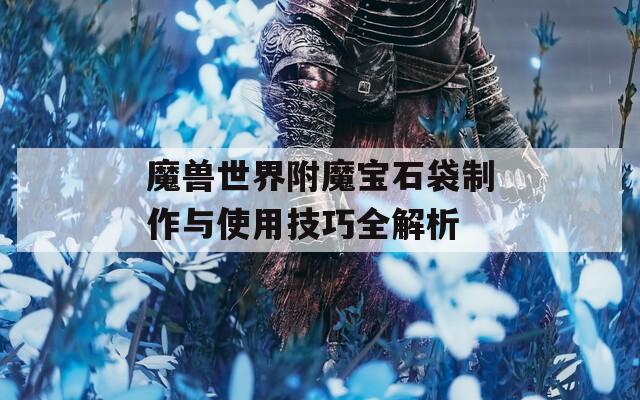 魔兽世界附魔宝石袋制作与使用技巧全解析
