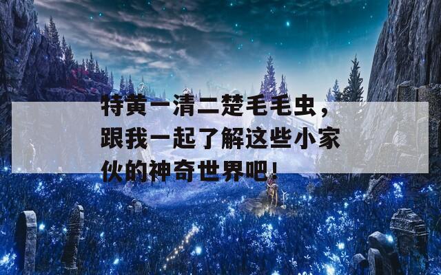 特黄一清二楚毛毛虫，跟我一起了解这些小家伙的神奇世界吧！