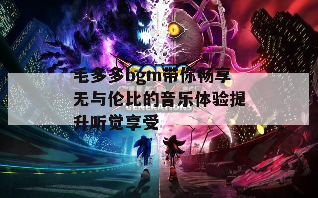 毛多多bgm带你畅享无与伦比的音乐体验提升听觉享受