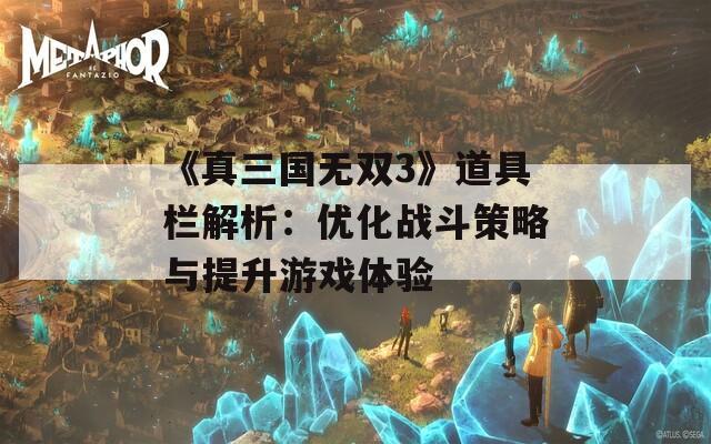 《真三国无双3》道具栏解析：优化战斗策略与提升游戏体验