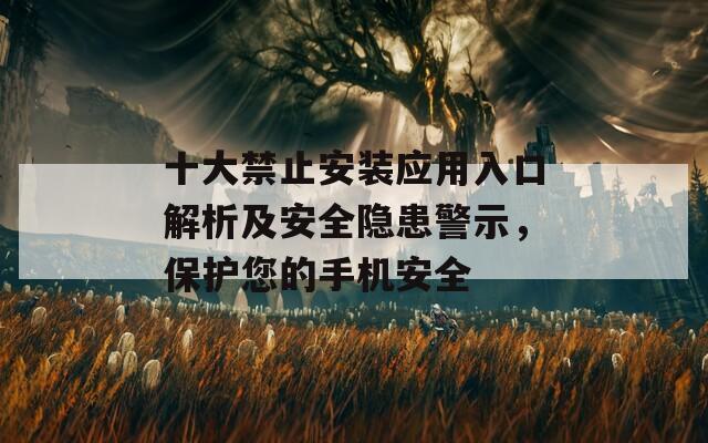 十大禁止安装应用入口解析及安全隐患警示，保护您的手机安全