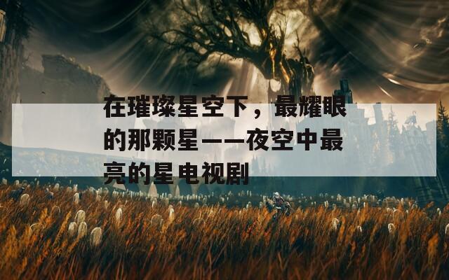 在璀璨星空下，最耀眼的那颗星——夜空中最亮的星电视剧