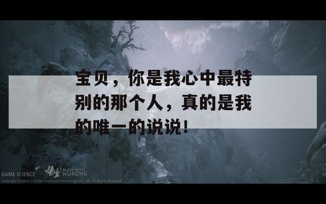 宝贝，你是我心中最特别的那个人，真的是我的唯一的说说！