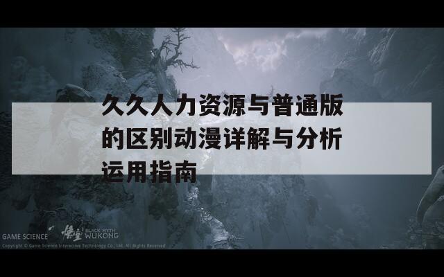 久久人力资源与普通版的区别动漫详解与分析运用指南