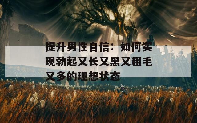 提升男性自信：如何实现勃起又长又黑又粗毛又多的理想状态