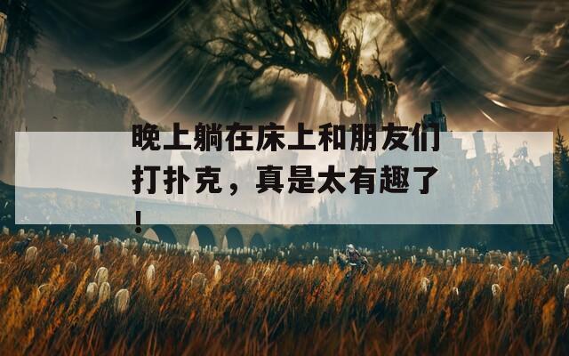 晚上躺在床上和朋友们打扑克，真是太有趣了！