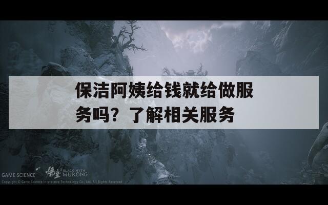 保洁阿姨给钱就给做服务吗？了解相关服务