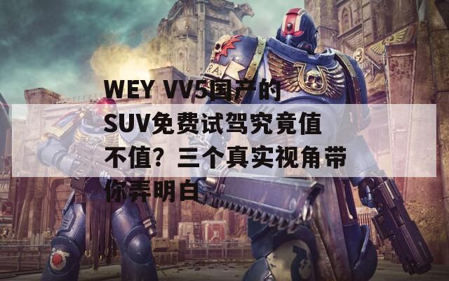WEY VV5国产的SUV免费试驾究竟值不值？三个真实视角带你弄明白