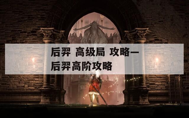 后羿 高级局 攻略—后羿高阶攻略