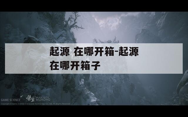 起源 在哪开箱-起源在哪开箱子