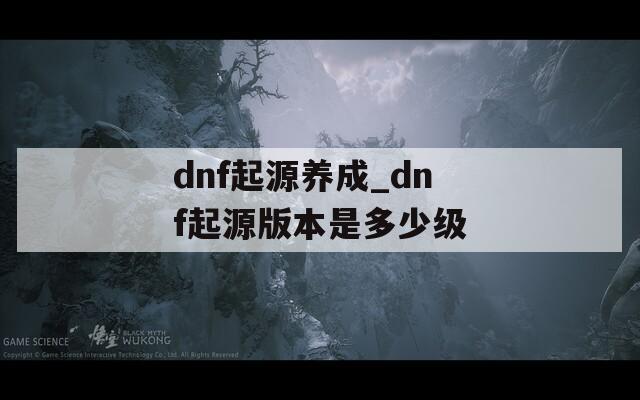 dnf起源养成_dnf起源版本是多少级