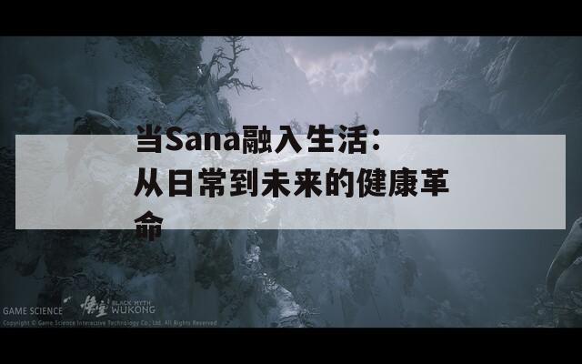 当Sana融入生活：从日常到未来的健康革命