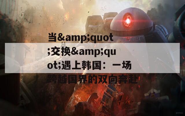 当&quot;交换&quot;遇上韩国：一场跨越国界的双向奔赴