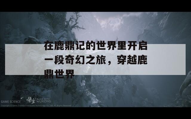 在鹿鼎记的世界里开启一段奇幻之旅，穿越鹿鼎世界