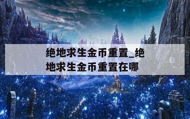 绝地求生金币重置_绝地求生金币重置在哪
