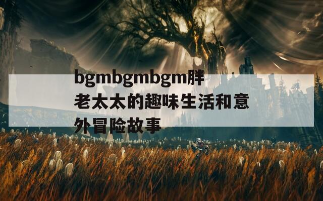 bgmbgmbgm胖老太太的趣味生活和意外冒险故事