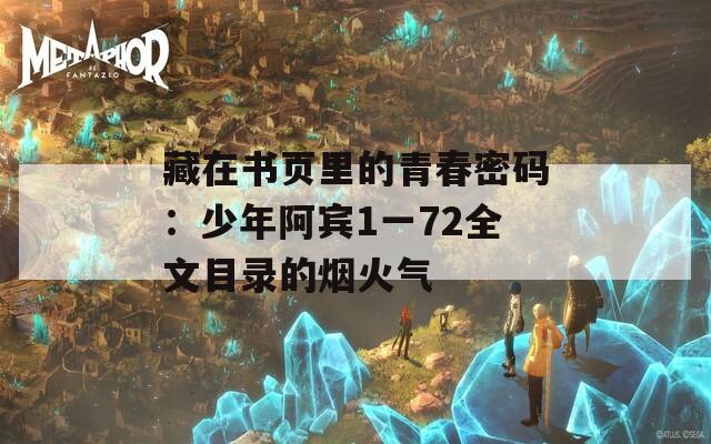 藏在书页里的青春密码：少年阿宾1一72全文目录的烟火气