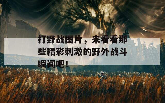 打野战图片，来看看那些精彩刺激的野外战斗瞬间吧！