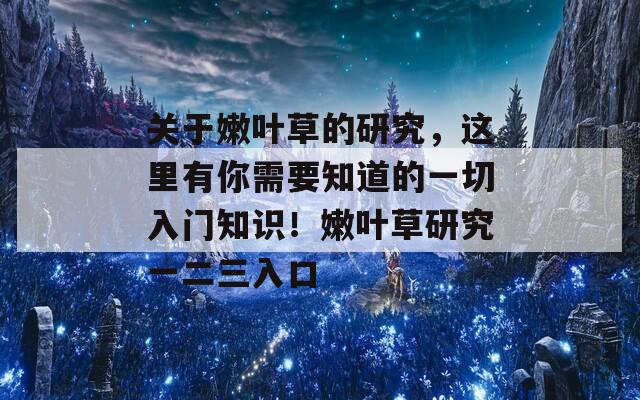 关于嫩叶草的研究，这里有你需要知道的一切入门知识！嫩叶草研究一二三入口