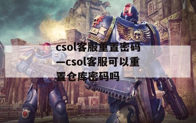 csol客服重置密码—csol客服可以重置仓库密码吗