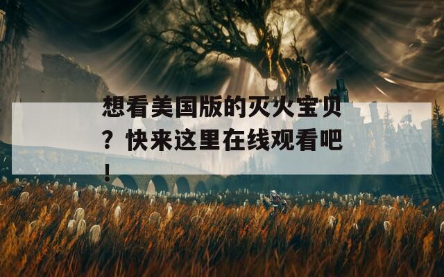 想看美国版的灭火宝贝？快来这里在线观看吧！