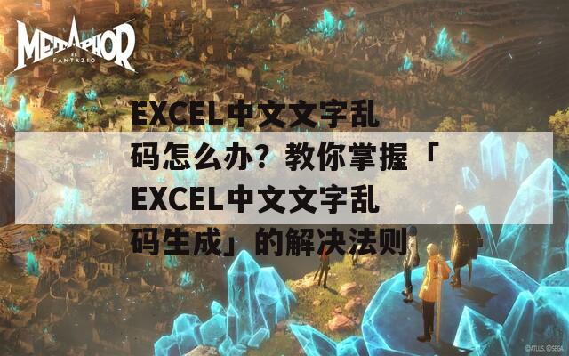 EXCEL中文文字乱码怎么办？教你掌握「EXCEL中文文字乱码生成」的解决法则