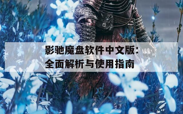 影驰魔盘软件中文版：全面解析与使用指南