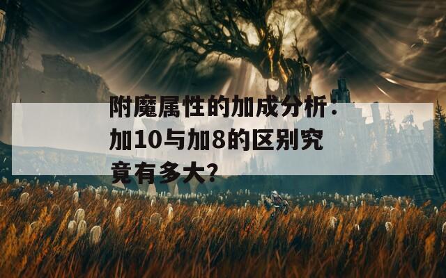 附魔属性的加成分析：加10与加8的区别究竟有多大？