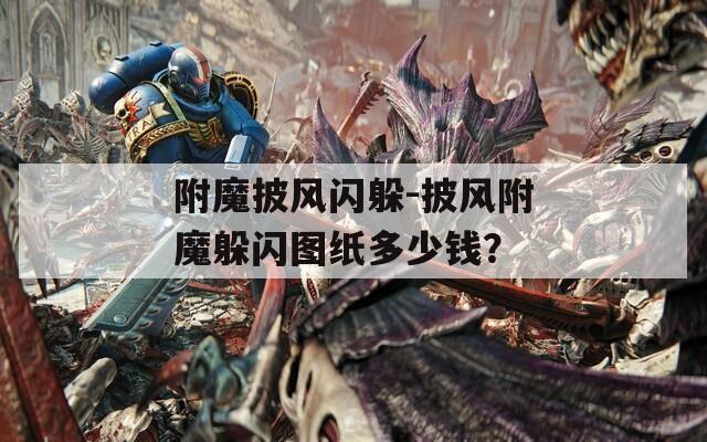 附魔披风闪躲-披风附魔躲闪图纸多少钱？