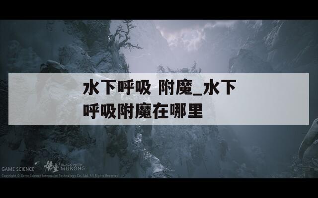 水下呼吸 附魔_水下呼吸附魔在哪里