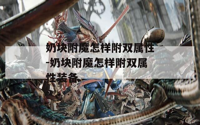 奶块附魔怎样附双属性-奶块附魔怎样附双属性装备