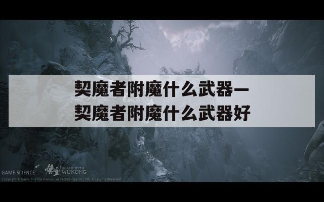 契魔者附魔什么武器—契魔者附魔什么武器好