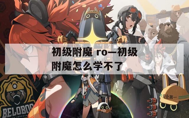 初级附魔 ro—初级附魔怎么学不了